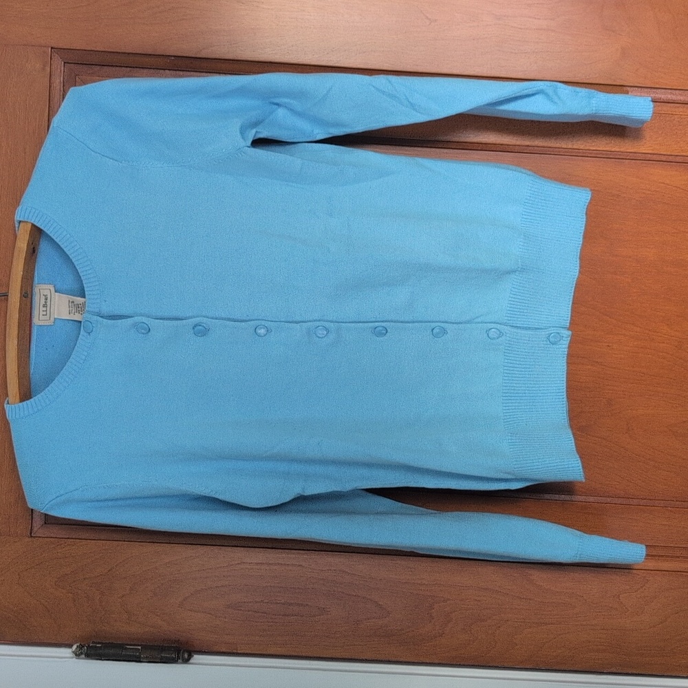 L.L. Bean Women's Light Blue Cardigan